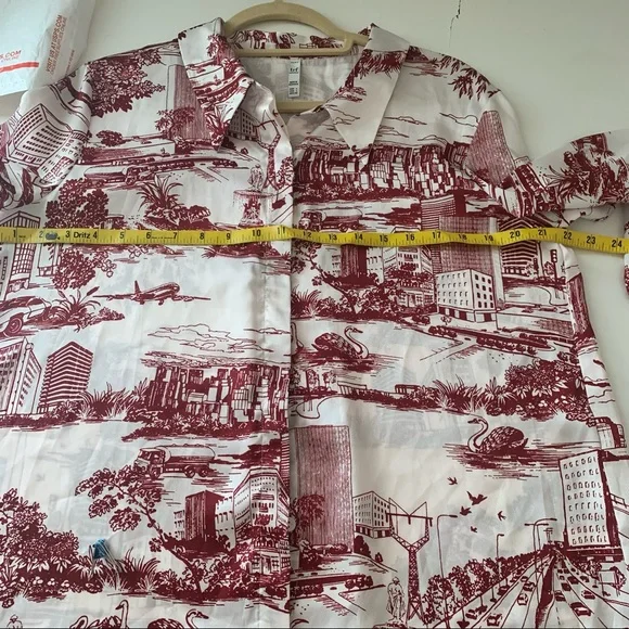 ❌SOLD❌ ZARA City Print Oversized Shirt - Picture 7 of 11